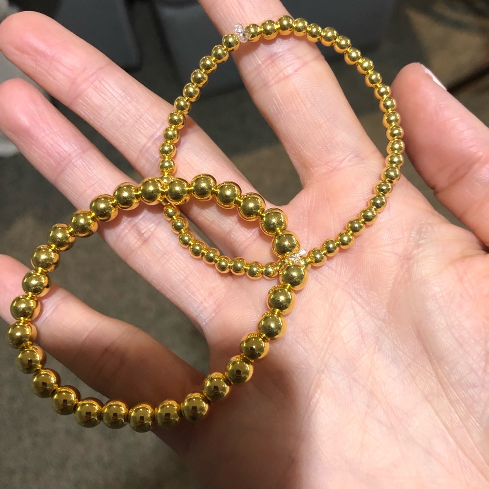 Two different size beaded bracelets